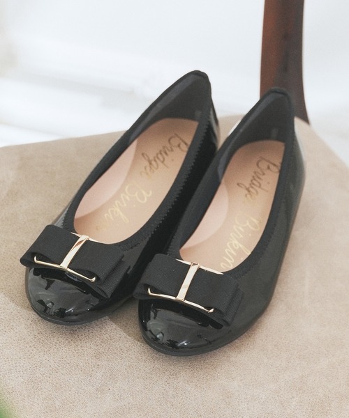 パンプス 「Bridget Birkin」バックルグログランリボンレインパンプス(564021)