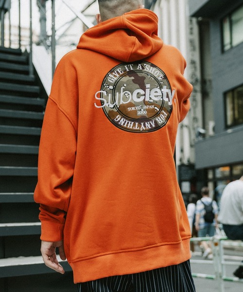 subciety オレンジ パーカー Lサイズ Subciety（サブサエティ） プルオーバーパーカー X-LARGE オレンジ