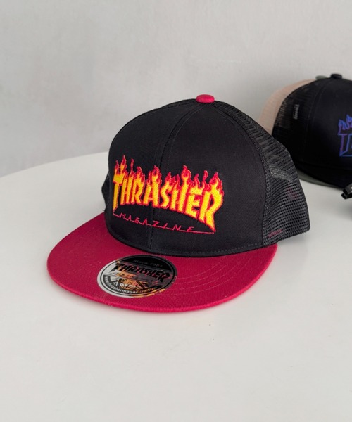 THRASHER（スラッシャー） メッシュキャップ キャップ 帽子 フレイム