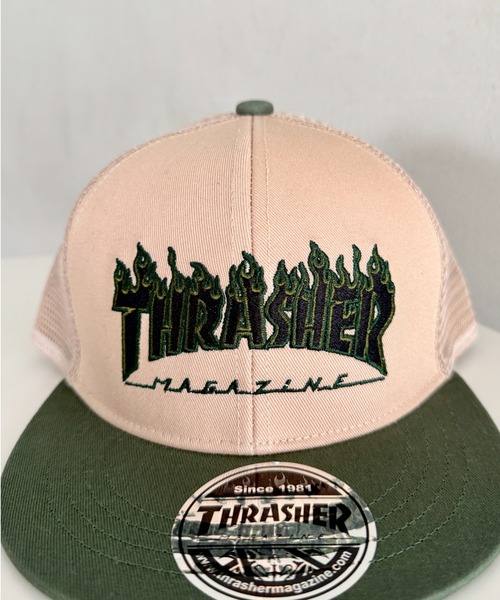 THRASHER（スラッシャー） メッシュキャップ キャップ 帽子 フレイム