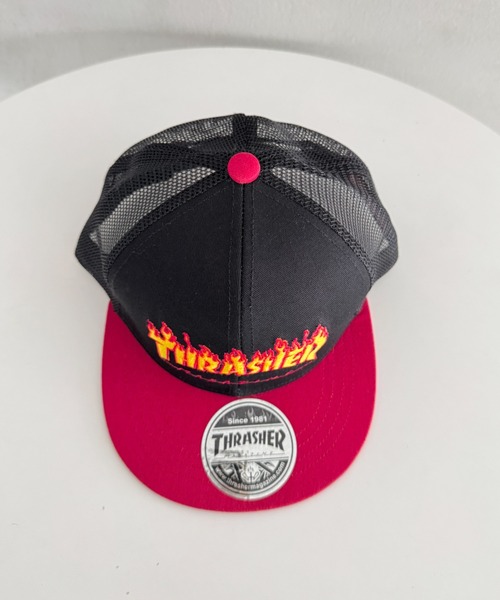 THRASHER（スラッシャー） メッシュキャップ キャップ 帽子 フレイム