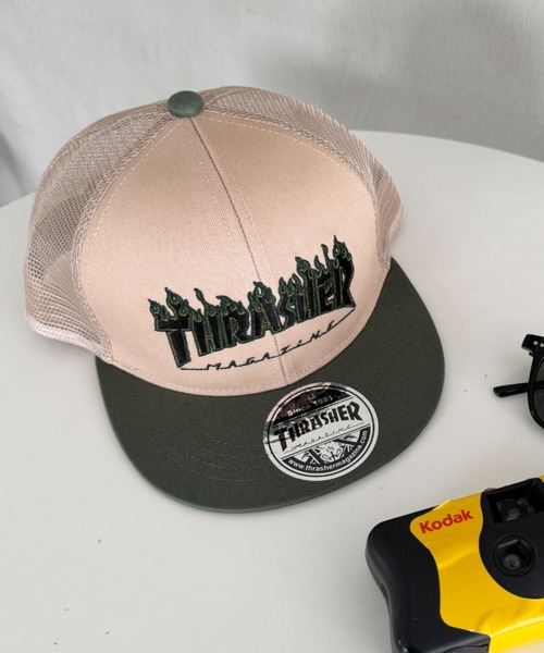 THRASHER（スラッシャー） メッシュキャップ キャップ 帽子 フレイム