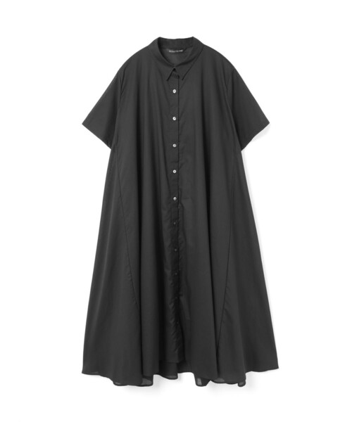 美品 ミズイロインド Aライン フレア シャツ ワンピース mizuiroind mizuiroind（ミズイロインド） ワンピース ハーフスリーブフレアシャツ