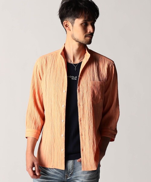 NICOLE CLUB FOR MEN（ニコルクラブフォーメン） 七分袖 シャツ カラー