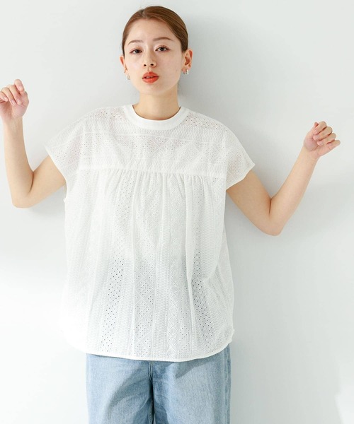 URBAN RESEARCH Sonny Label 半袖ブラウス FREE パープル レディース