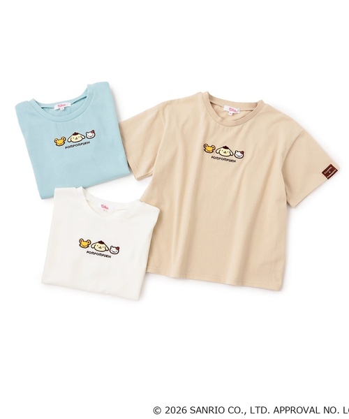 PINK-latte（ピンクラテ） tシャツ 「ポムポムプリン」アップリケ刺繍
