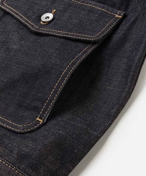 デニムジャケット gジャン HT， LEOPARD EMB. DENIM  JACKET メンズの画像