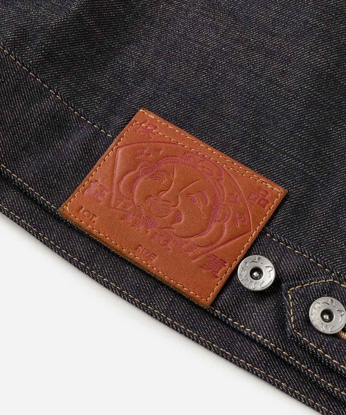 デニムジャケット gジャン HT， LEOPARD EMB. DENIM  JACKET メンズの画像