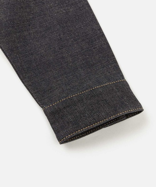 デニムジャケット gジャン HT， LEOPARD EMB. DENIM  JACKET メンズの画像