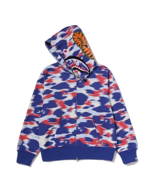 パーカー SCREEN CAMO SHARK FULL ZIP HOODIE レディースの画像