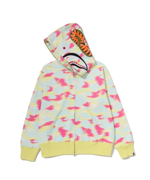 パーカー SCREEN CAMO SHARK FULL ZIP HOODIE レディースの画像