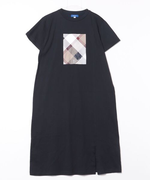 ブルーレーベルクレストブリッジ　ワンピース　シャツワンピ　ネイビー　半袖　38. BLUE LABEL CRESTBRIDGE（ブルーレーベルクレストブリッジ） Tシャツ