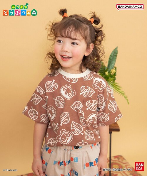BREEZE（ブリーズ） tシャツ あつまれ どうぶつの森 総柄ポケットT