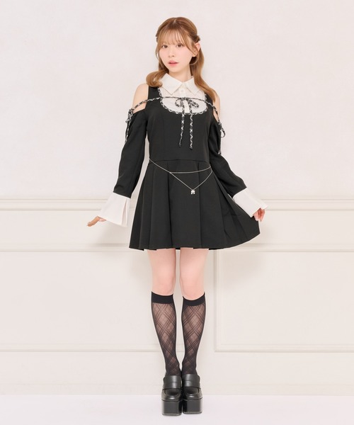 「apres jour」 長袖ワンピース X-LARGE ブラック レディース_画像9