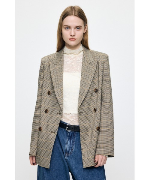 MOUSSY（マウジー） コート アウター DOUBLE BREASTED CHECK