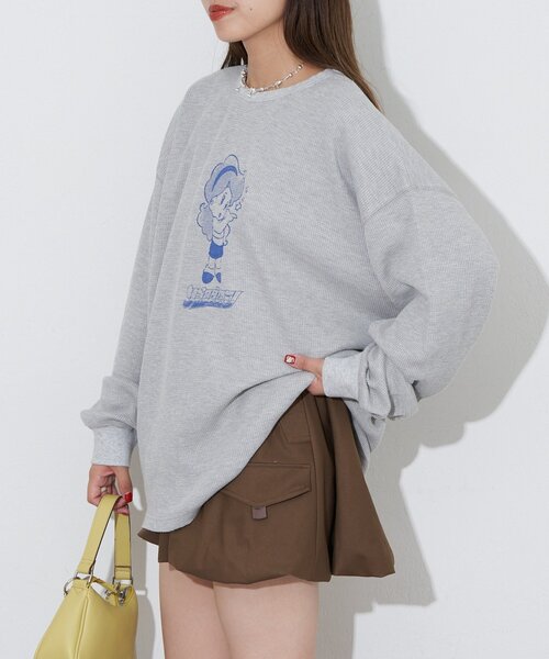 「RePRODUCTION LABEL」 長袖カットソー FREE ピンク レディース_画像4
