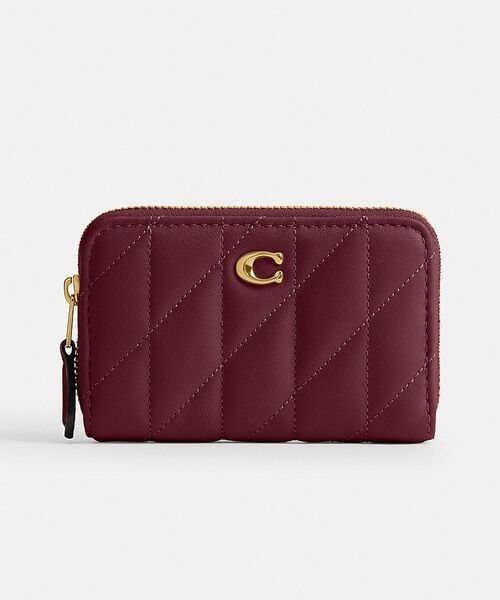 ★未使用級 COACH ケース カードケース スモール ジップ アラウンド COACH（コーチ） カードケース スモール ジップ アラウンド カード
