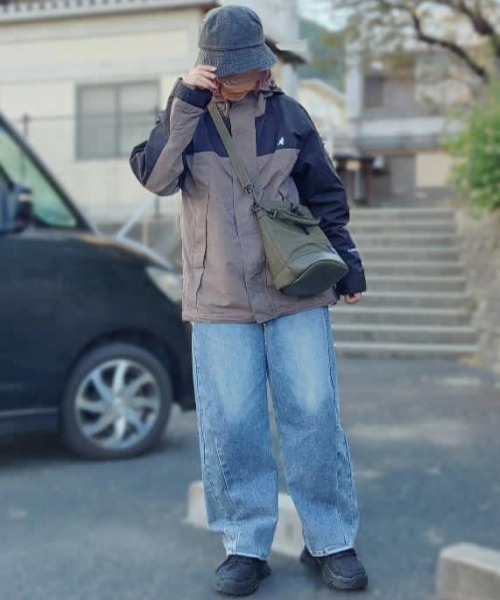 シンプルエレガントワイドマウンテンパーカー KANGOL マウンテンパーカー ウインドブレーカー 「別注」KANGOL