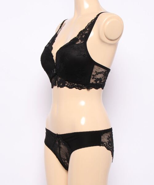 Lace Ladies ブラジャー ショーツセット フロントホックブラ
