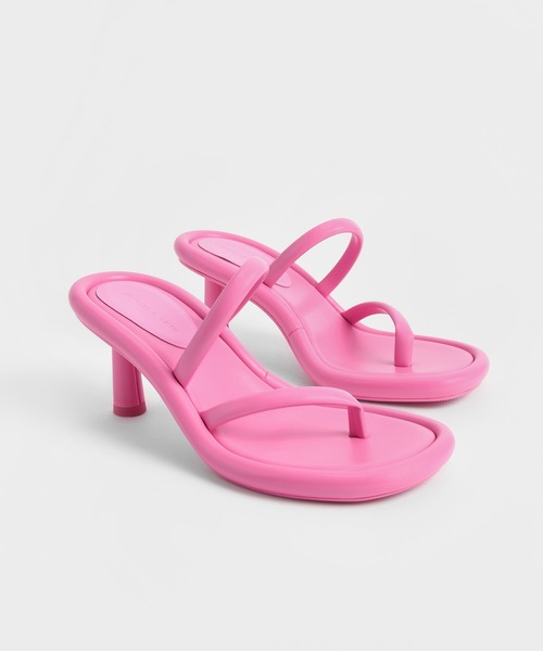 CHARLES ＆ KEITH サンダル チューブラーヒール トングサンダル