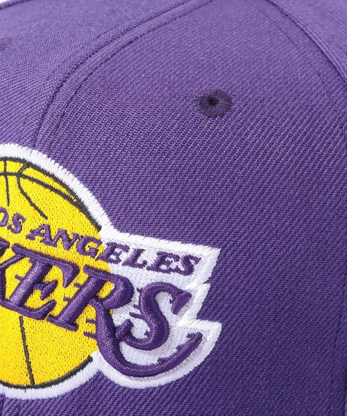 関税送料込[NBA]Mitchell&Ness LAKERSニットキャップ★男女兼用 MITCHELL AND NESS NBA Los Angeles Lakers Trucker Hat HT10034