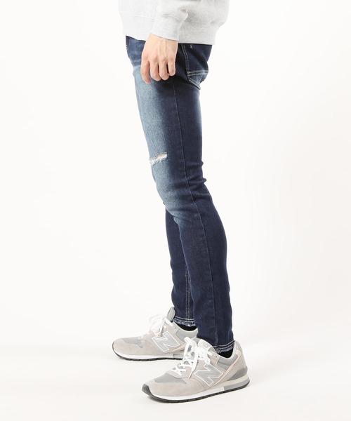 TopIsm（トップイズム） ジーンズ スーパーストレッチ ダメージ 