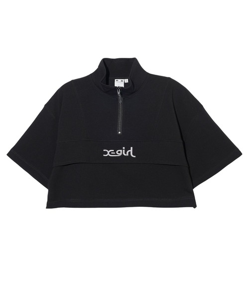トレーナー/スウェット X-girl - X-girl ANORAK SWEAT TOP X-girl（エックスガール） トレーナー スウェット CROPPED ANORAK TOP