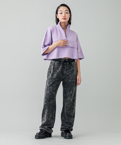 X-girl（エックスガール） トレーナー スウェット CROPPED ANORAK TOP