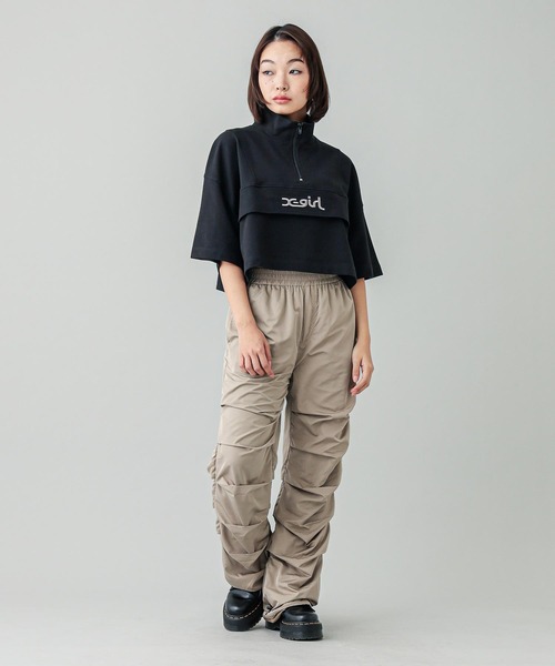 X-girl（エックスガール） トレーナー スウェット CROPPED ANORAK TOP