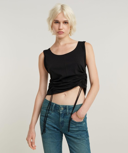 G-STAR RAW (ジースターロゥ) Inqar Tanktop Slim R Mesh Knitted Top (インカー タンクトップスリムRメッシュニットトップ) スリムフィット タンクトップ G-STAR RAW (ジースターロゥ) Inqar Tanktop Slim R Mesh
