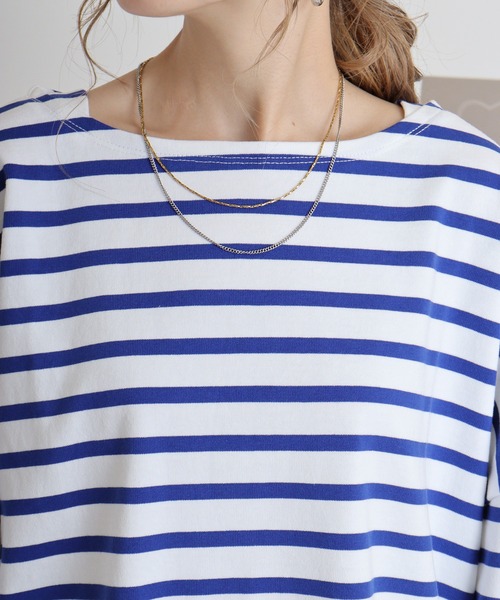MONT KEMMEL tシャツ COMBED BORDER BASQUE DRESS レディース