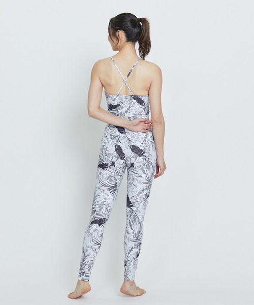 パンツ Julier lauae leafプリントスーパーハイレギンス レディース