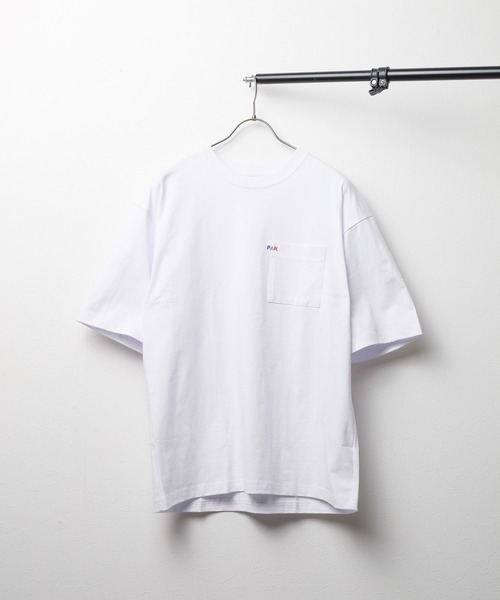 新品Tシャツ tシャツ 刺繍 白S レディース メンズ 半袖T B.I.D. tシャツ 「刺繍ショートスリーブ ポケットTシャツ