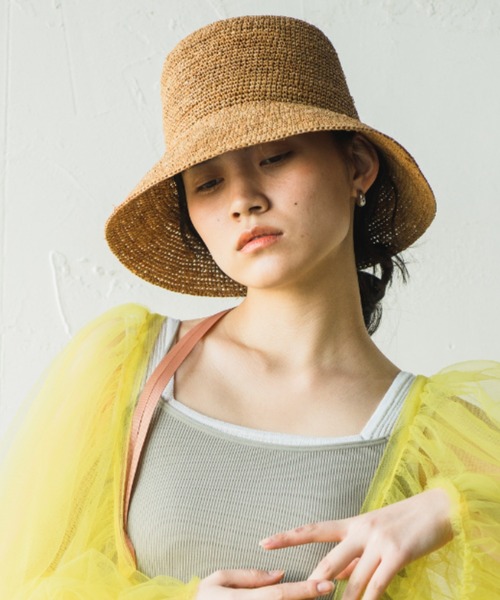 ORIENT MILLINERY 帽子 ハット RAFFI「ラフィ」ラフィアこま編み