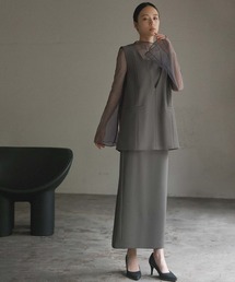 GIRL DRESS FOR NOW ドレス チュールレイヤードトップス・タイト