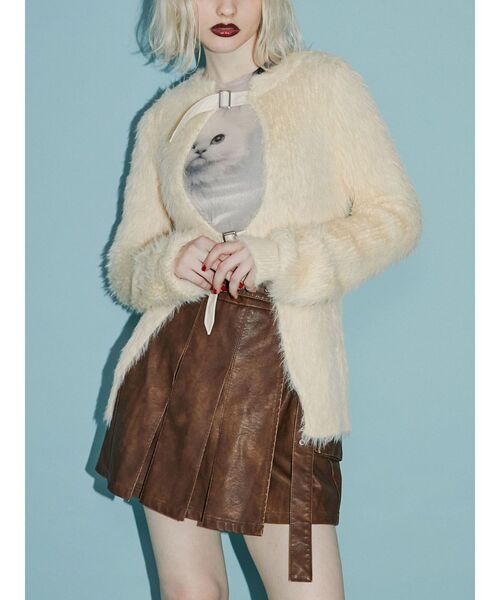 【30％OFF】 jouetie カーディガン シャギーニットベルトカーディガン トップス