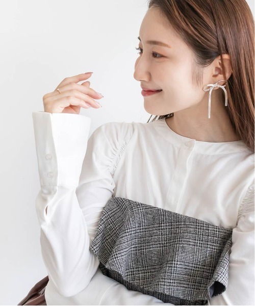 RANDA ブラウス シャツ ラッフルフリルビスチェ＆ブラウスセット