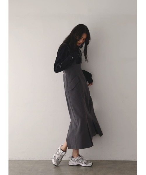 COEL（コエル） スカート ヘムスリットジャンパースカート : ZOZOTOWN