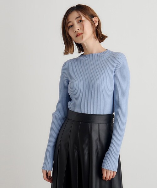 grove（グローブ） ニット セーター バック釦ラメリブニットプル