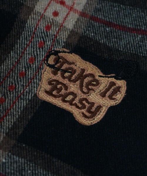 BY ATTENTION シャツ 「BY ATTENTION」 起毛 ワッペン 長袖