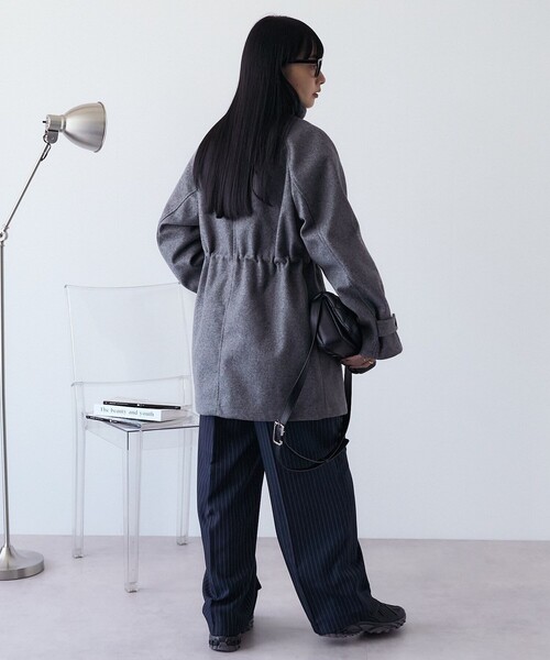 FREAK'S STORE コート アウター ウーリー ハイネックギャザー
