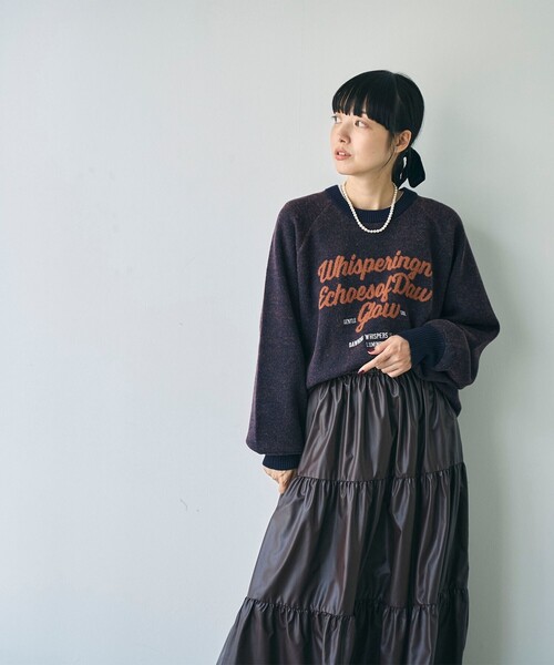 coen（コーエン） ニット セーター 「もちフワ触感×1枚で映えるロゴ