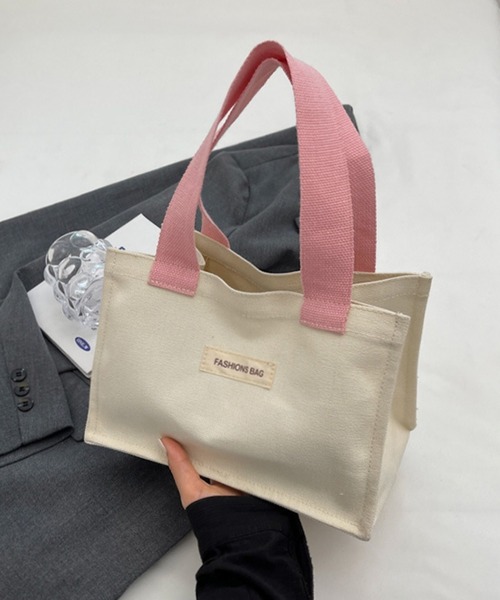 Mignonjour トートバッグ Mignonjour/配色バイカラーミニトートバッグ