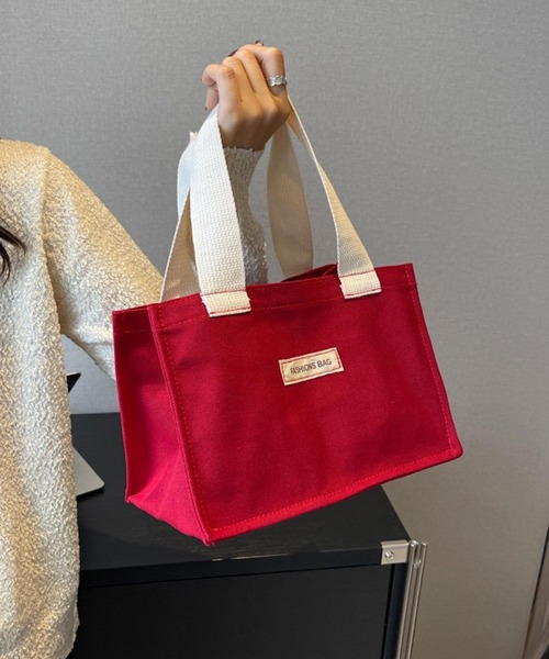Mignonjour トートバッグ Mignonjour/配色バイカラーミニトートバッグ