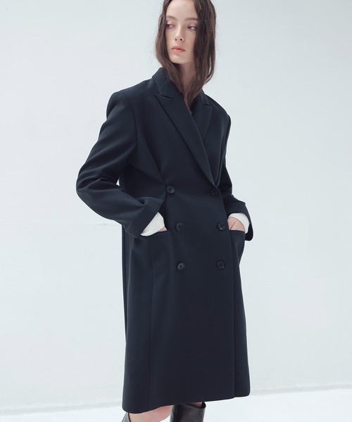 SLOBE IENAブラック チェスターコート ECO WOOL チェスターコート（チェスターコート）｜SLOBE IENA