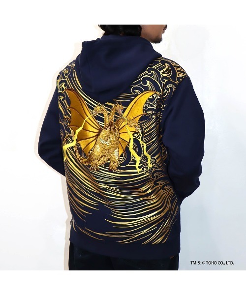 PANDIESTA（パンディエスタ） パーカー ゴジラ×錦nishiki 荒波