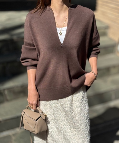 Emma Taylor ニット セーター フロント2wayニットプルオーバー