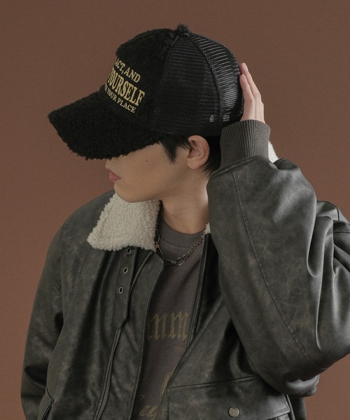 キャップ 帽子 ボアロゴキャップ メンズ レディース : ZOZOTOWN Yahoo