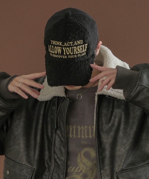 キャップ 帽子 ボアロゴキャップ メンズ レディース : ZOZOTOWN Yahoo