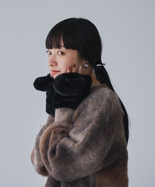 coen（コーエン） 手袋 フェイクファーミトン レディース : ZOZOTOWN